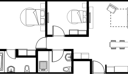 Deluxe Room, 2 Bedrooms