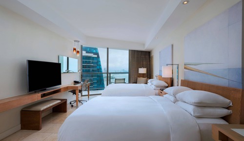 Room, 2 Double Beds, Partial Ocean View