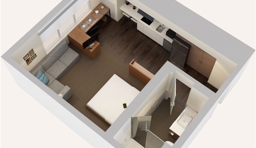 Studio, 1 King Bed with Sofa bed, Non Smoking