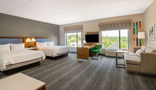 Suite, 2 Queen Beds, Accessible, Non Smoking (Mobility & Hearing, Roll-in Shower)