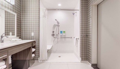 Suite, 1 King Bed, Accessible (Roll-In Shower, Mobility & Hearing)