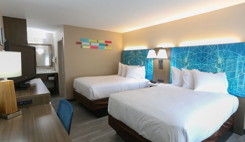 Room, 2 Double Beds, Refrigerator & Microwave