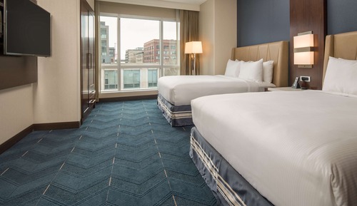 Suite, 2 Queen Beds, Accessible (2 Rooms, Hearing)