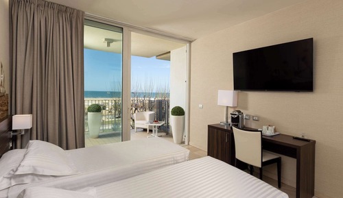 Privilege, Room with 2 single beds, terrace, sea view