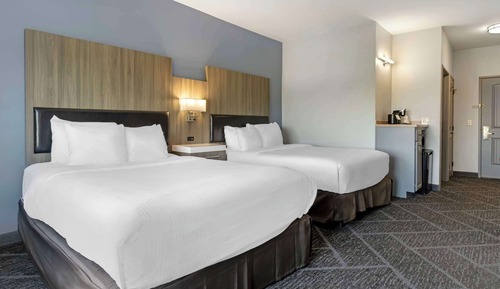 Standard Room, 2 Queen Beds, Non Smoking, Refrigerator & Microwave