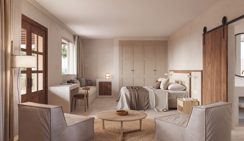 Suite, 1 King Bed, Terrace, Garden View