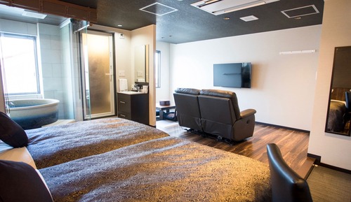 Japanese modern style junior suit room smoking with open air