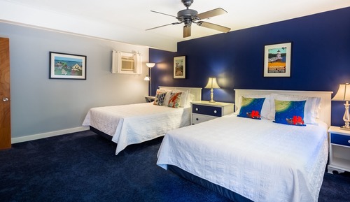 Double Room, 2 Queen Beds, Refrigerator, Ground Floor