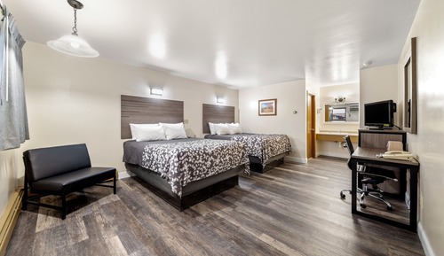 Standard Room, 2 Queen Beds, Refrigerator & Microwave