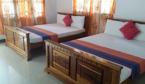 Deluxe Quadruple Room, 2 Queen Beds, Balcony, Mountain View