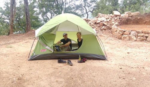 Basic Tent, Smoking, Hill View