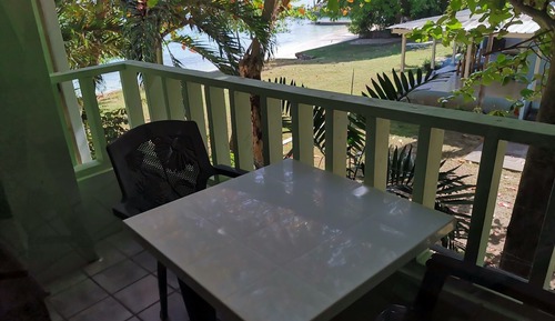 Basic Single Room, 1 Double Bed, Partial Sea View, Garden Area