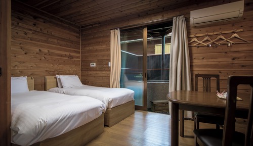 [Building B Cottage-Style] Twin Room with Stone Open-Air Bath, Non-Smoking