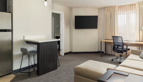 Suite, 1 King Bed with Sofa bed, Corner (Fireplace)