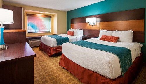 Standard Room, 2 Queen Beds, Non Smoking, Refrigerator & Microwave