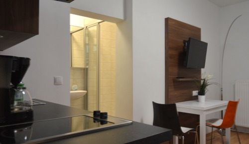 Studio, 1 double bed, terrace, private entrance in the garden