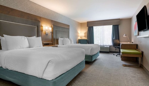 Standard Room, 2 Queen Beds, Non Smoking, Refrigerator & Microwave