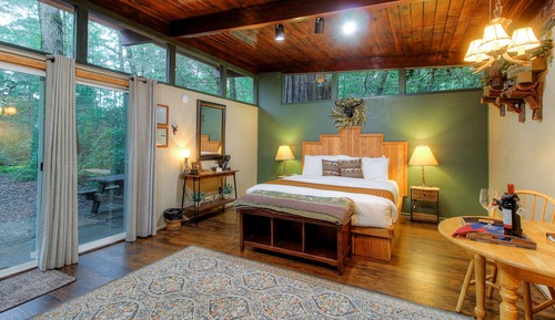 Deluxe Cabin, 1 King Bed, Kitchenette, Mountain View (pets not allowed)
