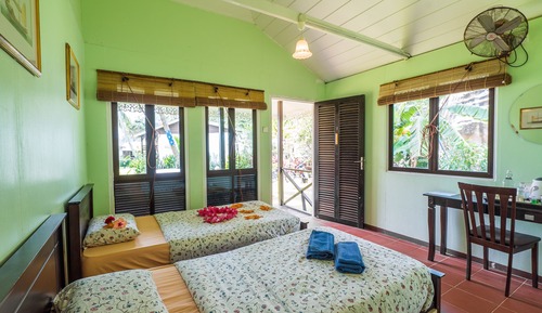 Chalet, 2 Twin Beds, Non Smoking, Sea View