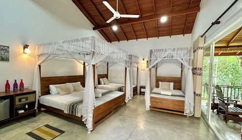 Family Quadruple Room, Balcony, Garden View