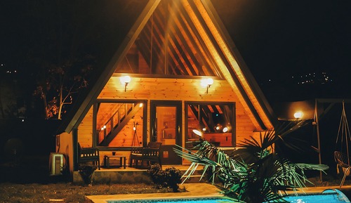 Bungalow, Patio, Garden View