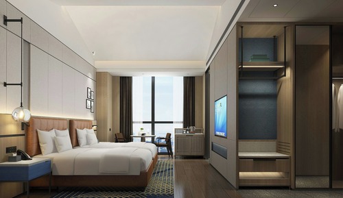 Room, 2 Double Beds, City View