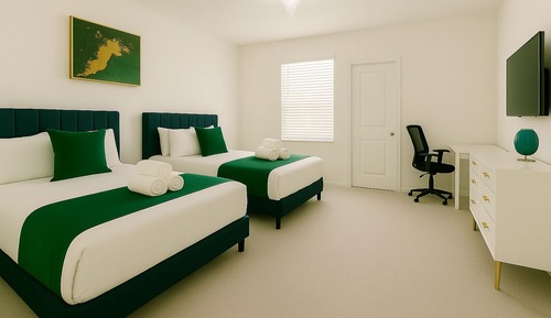 Family Quadruple Room, 2 Double Beds, Non Smoking, Private Bathroom