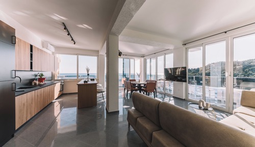 Luxury Apartment, Balcony, Beach View