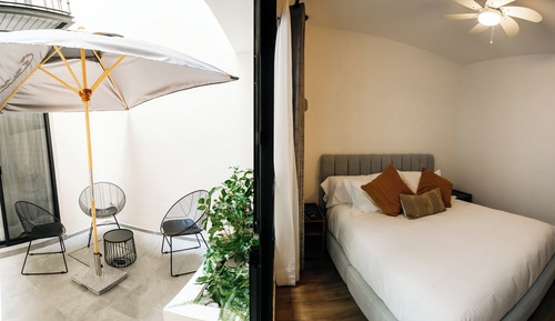 Basic Room, 1 Queen Bed, Shower Grab Bars, Patio