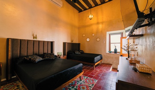 Double Room, 2 Queen Beds, Private Bathroom