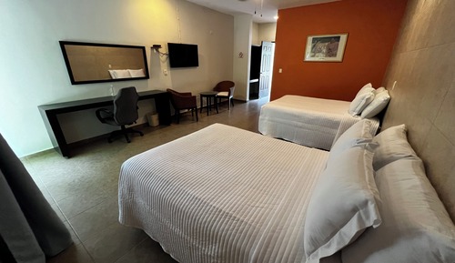 Comfort Double Room, 2 Double Beds, Balcony, Garden View