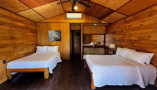 Comfort Cabin, 2 Double Beds, Balcony, Garden View