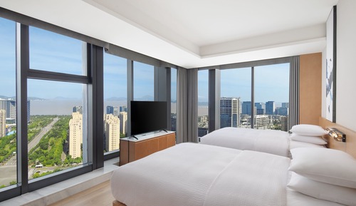 Standard Room, 2 Double Beds, City View