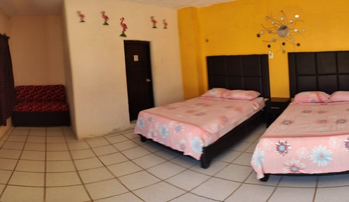 Basic Room, 2 Double Beds, Courtyard View