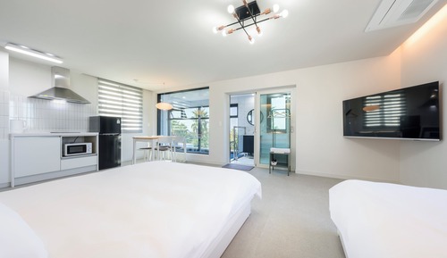 Deluxe Double Room, Multiple Beds, Private Pool, Ocean View