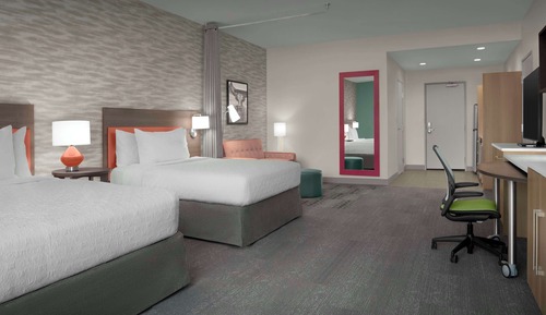 Studio Suite, 2 Queen Beds, Accessible, Bathtub