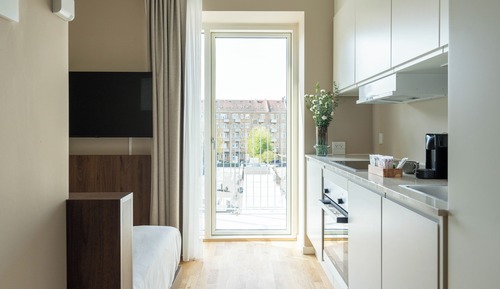 M Studio, Kitchen, Balcony, Single Bed