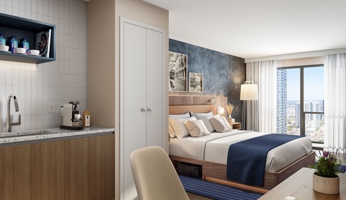 City Studio, 1 King Bed, Balcony