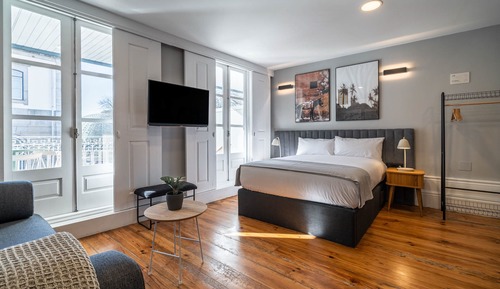Studio with balcony and sofa bed