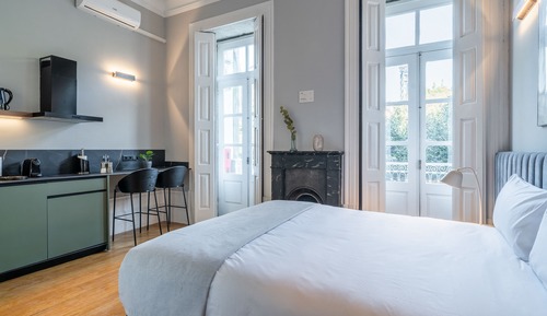 Studio with balcony