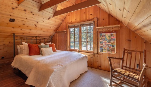 Classic Cabin, 1 Queen Bed, Fireplace, Partial Lake View