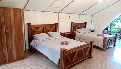Luxury Tent W/ Exterior Connected Toilet Room & Shared Exterior Lockable Bathroom Across From Tent