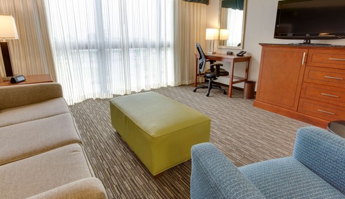 Suite, 1 King Bed with Sofa bed, Refrigerator & Microwave (2 Rooms, Oversized)