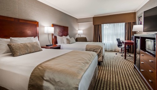 Standard Room, 2 Double Beds, Non Smoking, Refrigerator & Microwave