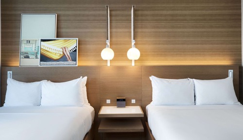 2 Double Beds, Ocean Front View, High Floor