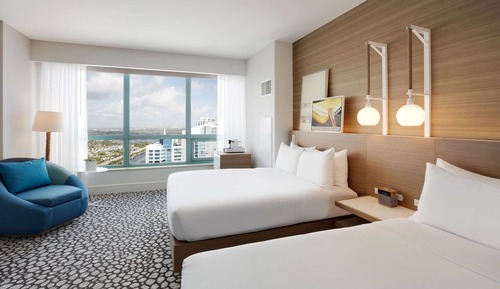 Room, 2 Double Beds, Partial Ocean View
