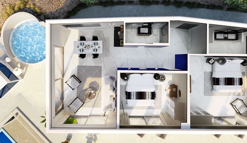 Sanctuary 2 Bedroom Sea View Villa with Private Pool