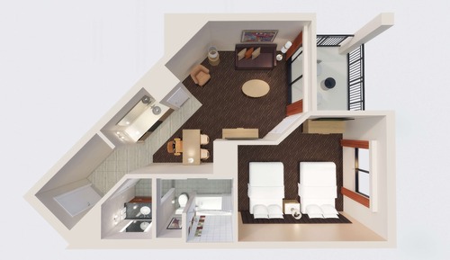 Suite, 2 Double Beds