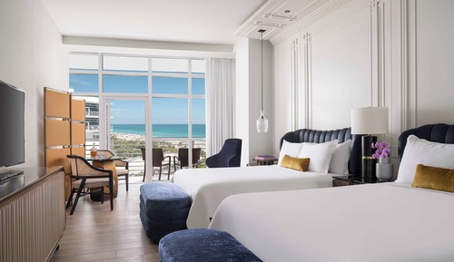 Room, 2 Double Beds, Partial Ocean View
