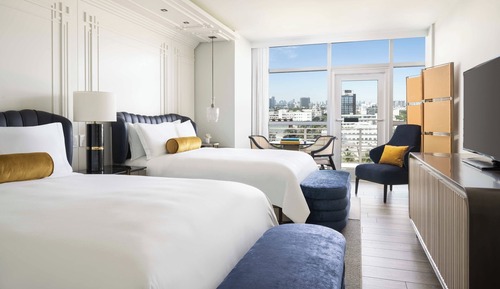 Club Room, 2 Double Beds, Non Smoking, City View
